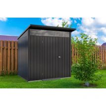 Duramax - Cabane à outil métallique 2x2m Gris, 0,5 mm Épaisseur de paroi 198,6 x 196,5 cm