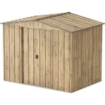 Tepro - Duramax Abri De Jardin Métal Woodgrain - 4,75m² - Kit Ancrage - Imitation Bois