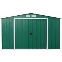 Duramax - Abri de jardin métal vert pin - 7,75m² - kit ancrage - Vert