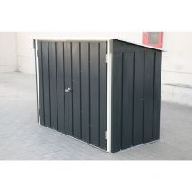 Abri vélos Métal 0,33mm 2,05M² avec kit ancrage - Anthracite - Duramax