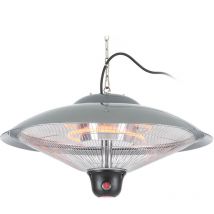 Heizsporn Radiateur de plafond 60,5 cm (ø) Lampe led Télécommande