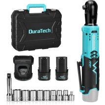 Clé À Cliquet Sans Fil 12v Avec 2 Batteries 2,0 Ah, 3/8'', Coupe De 70n.m, Charge Rapide En 1 Heure, Clé À Cliquet Electrique Puissante Avec Lumière 