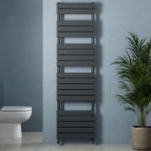 Anthracite Flat Panel Heated Towel Rail Bathroom Radiator 1800 x 500mm - Anthracite - Galiflo