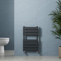 Galiflo - Anthracite Flat Panel Heated Towel Rail Bathroom Radiator 650 x 400mm