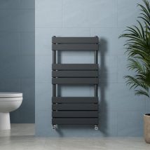 Galiflo - Anthracite Flat Panel Heated Towel Rail Bathroom Radiator 950 x 500mm - Anthracite