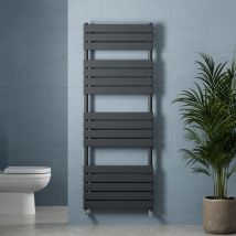 Galiflo - Anthracite Flat Panel Heated Towel Rail Bathroom Radiator 1600 x 600mm