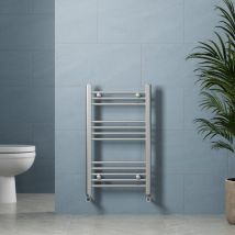 Galiflo - Chrome Straight Heated Towel Rail Bathroom Radiator Ladder Flat 750 x 450mm