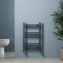 Galiflo - Anthracite Heated Towel Rail Straight Flat Bathroom Radiator 750 x 450mm - Anthracite