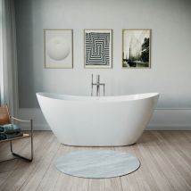 Duravit - Baignoire ilot en acrylique design pour salle de bain, avec vidage et trop-plein, 2 parois, 2 places - 170x80x69cm - Blanc - duraberk
