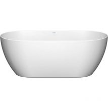 Duravit - Baignoire ilot en acrylique design pour salle de bain, vidage et trop-plein, 2 parois, 2 places - 170x80x45cm - Blanc brillant - duramuna