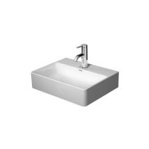 DuraSquare - Lave-mains 450x350 mm, sans trop-plein, avec un trou pour robinet, DuraCeram, avec WonderGliss, blanc - Duravit