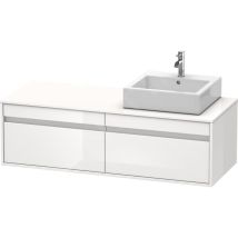 Ketho - Meuble sous lavabo 426x1400x550 mm, droite, 2 tiroirs, blanc brillant KT6697R2222 - Duravit