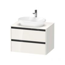 Duravit - Ketho.2 - Meuble de lavabo avec découpe 568x800x550 mm, 2 tiroirs, blanc brillant K24895022220000