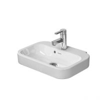 Duravit - Happy D.2 - Lave-mains 500x360 mm, avec un trou pour robinetterie, avec WonderGliss, blanc alpin 07095000001