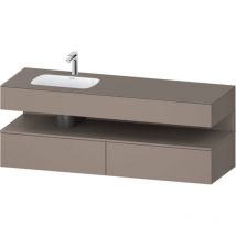 Duravit Qatego Einbauwaschtisch mit Konsolenwaschtischunterbau,
