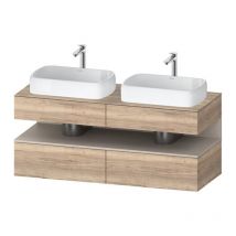 Duravit Qatego Konsolenwaschtischunterbau, 2 Auszüge, 2