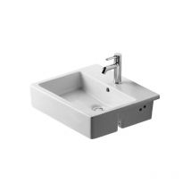 Duravit - Vero - Vasque à encastrer 550x470x170 mm, avec un trou pour robinetterie, avec WonderGliss, blanc 03145500001
