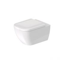Wc suspendu sans rebord 36,5x54 cm en céramique blanc brillant Duravit Happy D.2 - Avec abattant wc