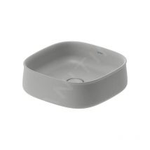 Zencha - Lavabo à poser 420x420 mm, sans trop-plein, trou pour robinet, DuraCeram, WonderGliss, gris mat 23734267791 - Duravit