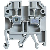 Adelid - Durchgangsklemme Schraubanschluss 2 Anschlüsse 6mm² Querschnitt Grau