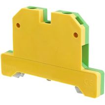 Adelid - Durchgangsklemme Schraubanschluss 2 Anschlüsse Schutz pe 10mm² Querschnitt Grün/Gelb