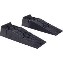 Durhand - 2.5 Ton Plastic Car Lifting Ramps Automotive Vehicle Garage Black