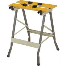 4-in-1 Work Bench Adjustable Saw Horse Clamp Table Foldable Natural, Grey - Durhand