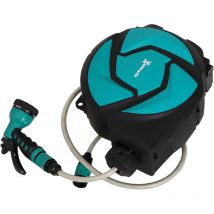 Avvolgitubo a Parete Automatico in Plastica Nero e Azzurro - Durhand
