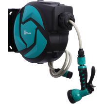 Carrete para Manguera Retráctil de Riego 10m+1m Sistema de Enrollado Automático