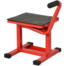 Durhand - plataforma elevadora para motocicletas altura ajustable 27,5-39,5 cm con manivela base antideslizante carga 150 kg para reparación