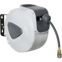 Durhand - Retractable Air Hose Reel Auto Self-Winding Wall Mounted 1/4 10m+90cm 10m - Grey