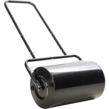 Outsunny Rullo da Giardino Φ32x50cm in Metallo Impermeabile Nero