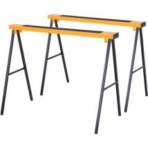 Durhand - Set 2 Pezzi Cavalletti da Lavoro Pieghevoli e Portatili, Max. 250kg