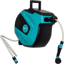 Durhand Wandschlauchbox Schlauchtrommel 180° Schwenkbar Mit Multibrause Frostschutz -5–45 °c Kunststoff Grün + Schwarz 15 M
