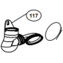 Durite boite cuve repère 117 (2856830100) Lave-linge Beko