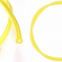 Cyclingcolors - Durite essence 2,5mm intérieur x 5mm x 1m silicone jaune transparent tondeuse tracteur débroussailleuse tronçonneuse tuyau carburant