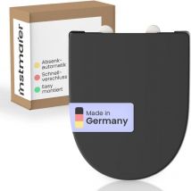 Duroplast WC-Sitz black, D-Form Premium, mit Absenkautomatik und Schnellverschluss