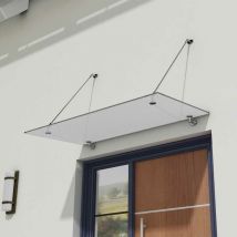 Durovin Bathrooms - Front Door Glass Canopy Over Door Shelter - 13mm Safety Glass - Frosted - 1600 x 900mm