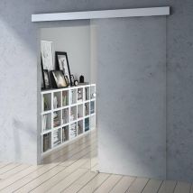 Durovin Bathrooms - Internal Glass Sliding Door - Transparent - 900mm - Round Handle