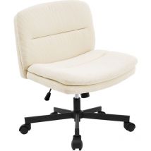 Durrafy Bürostühle ohne Armlehnen,Make-up-Stuhl Höhenverstellbarer Schneidersitz Drehstuhl für Büro oder Kommode