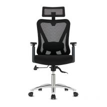 Durrafy Chaise de Bureau Ergonomic avec Verrouillage de l'inclinaison à 90 130 ° Fauteuil de Bureau en Maille Support appui-tête, Soutien Lombaire