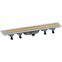 Duschablaufrinne 820 x 122 mm in der Farbe gebürstetes Gold Vicario DP800-DS1.04OS Gebürstetes Gold