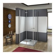 70x100x195cm 6mm NANO GLAS Eckeinstieg