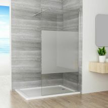 Walk in Dusche Duschabtrennung 100 x 200cm Seitenwand Duschwand 10mm nano esg teilsatiniert Glas Duschtrennwand