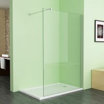 Duschabtrennung Walk in Dusche Duschwand Duschtrennwand 8mm esg nano klares Glas,100 x 195cm