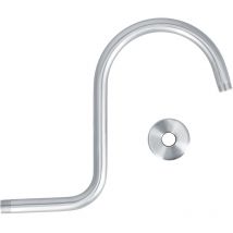 ZY - Eosnow Duscharm S-frmiger Schwanenhals-Duschkopf-Verlngerungsarm aus Edelstahl für Badezimmer, NPT-Duschkopfarm für Home233, gebürstet