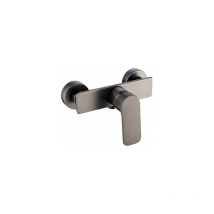 Duscharmatur – matte Titankorallen – 150 mm Abstand – Keramikkartusche 40 mm – inklusive Schlauch und Duschgriff
