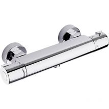 Sjqka - Duscharmatur Mit Thermostat, Mischbatterie Dusche Thermostat, Armatur Dusche, Brausestange mit Verbrühungsschutzventil, Chrom, Messing