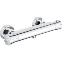 Sjqka - Duscharmatur,Duscharmatur mit Thermostat,Mischbatterie Dusche Thermostat,Armatur Dusche,Chrom,Messing