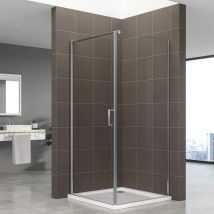 Duschbär Duschkabine, Eckdusche mit Fronteinstieg - Links und rechts montierbar aus 6mm esg Nano Sicherheitsglas 558 80x80 cm - tür: 80 cm